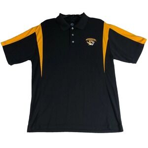 Missouri Tigers‎ Shirt Men's Medium Black Gold Polo Logo NCAA KA Inc